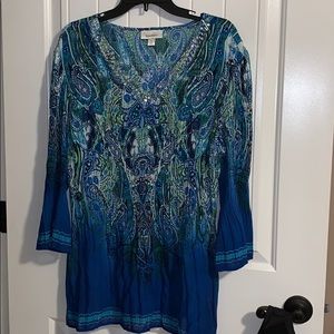 Dress barn XL WOMENS blouse with sequence
